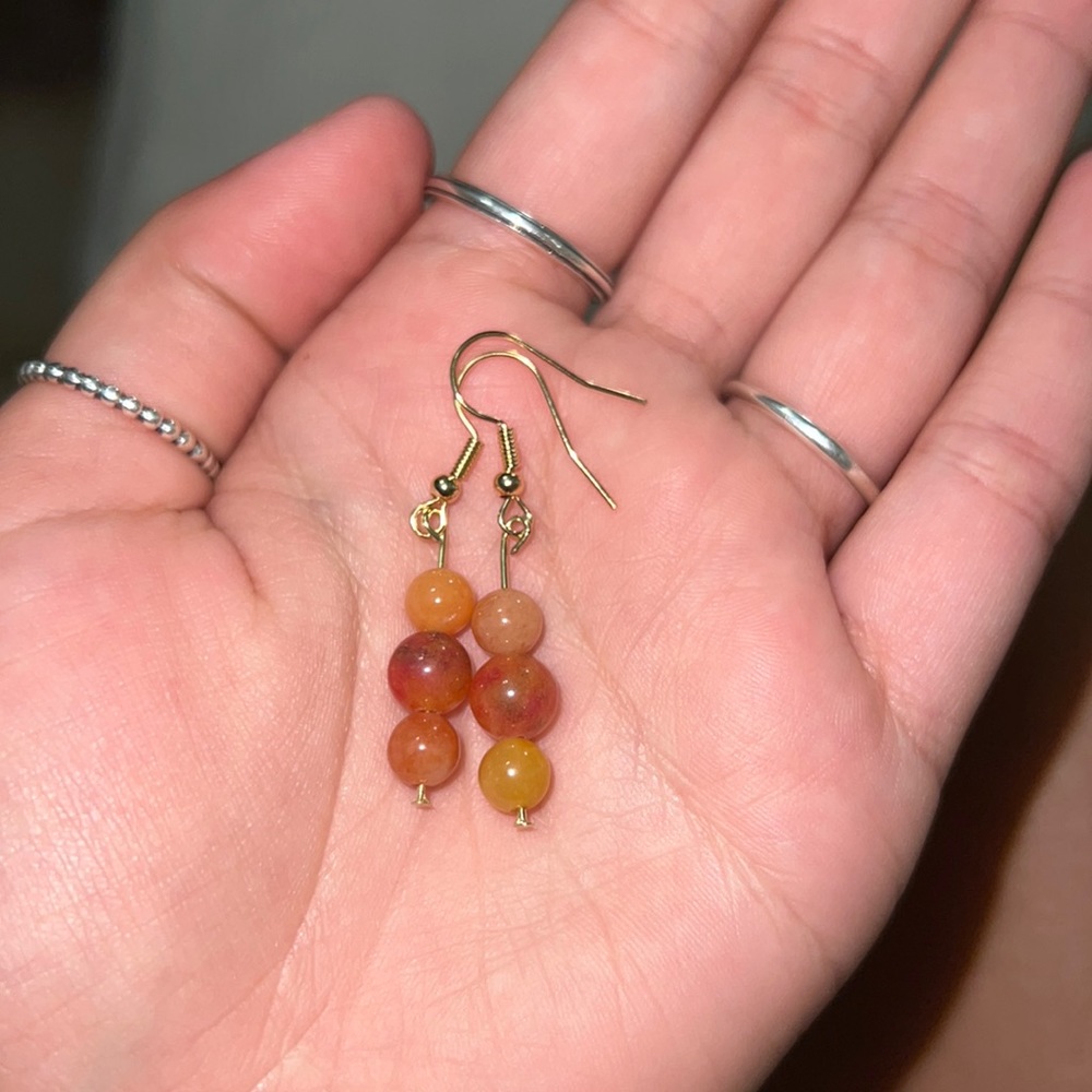 CARNELIAN DANGLE EARRINGS